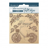 Набор декоративного чипборда Stamperia WELCOME HOME BICYCLE 14х14см
