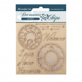 Набор декоративного чипборда Stamperia WELCOME HOME CLOCKS 14х14см