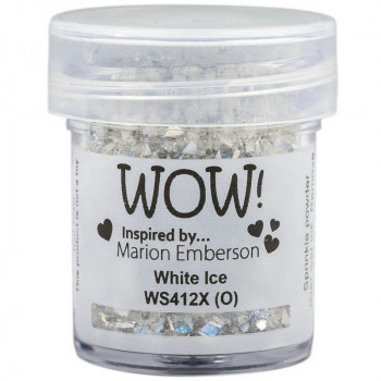 Пудра для эмбоссинга с глиттером WOW WHITE ICE